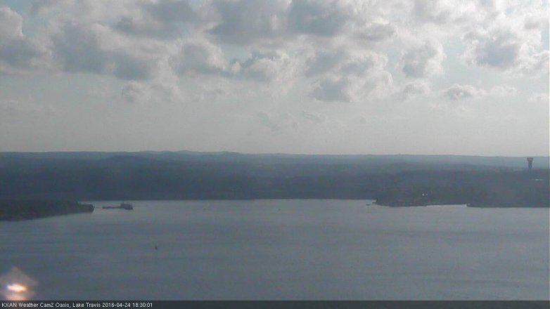 Lake Travis webcam, April 24, 2016 6:00 PM CT