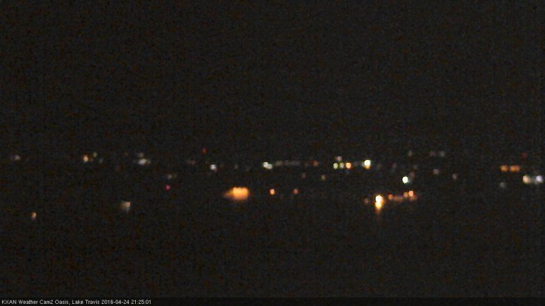 Lake Travis webcam, April 24, 2016 8:45 PM CT