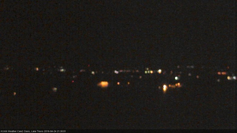 Lake Travis webcam, April 24, 2016 9:00 PM CT