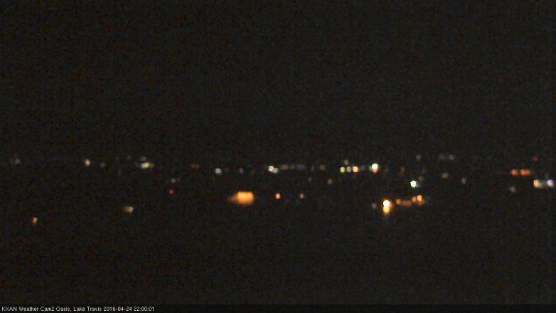 Lake Travis webcam, April 24, 2016 9:10 PM CT