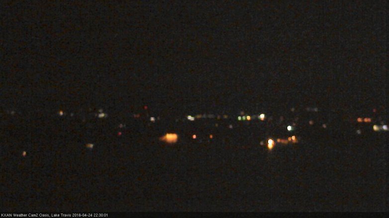 Lake Travis webcam, April 24, 2016 10:00 PM CT