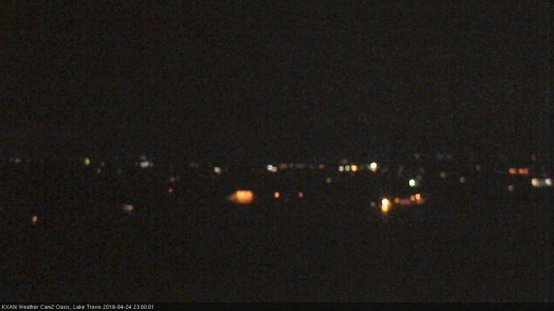 Lake Travis webcam, April 24, 2016 10:15 PM CT