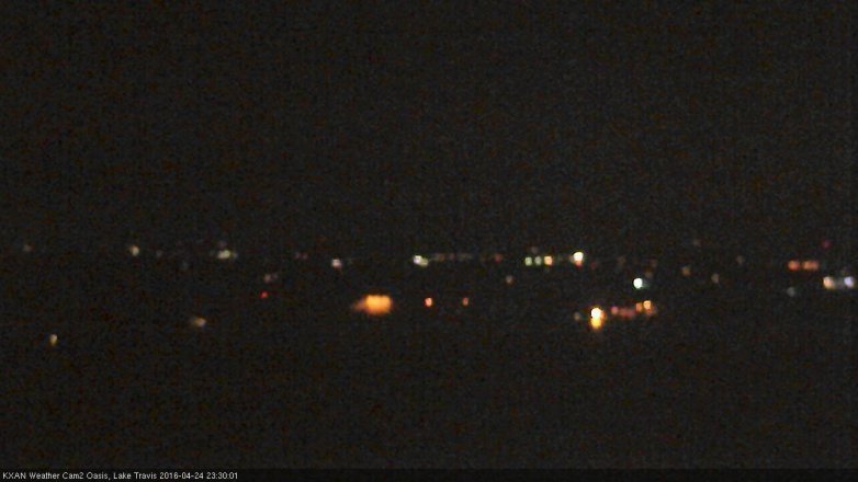 Lake Travis webcam, April 24, 2016 10:40 PM CT