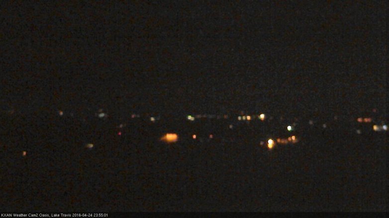 Lake Travis webcam, April 24, 2016 11:20 PM CT