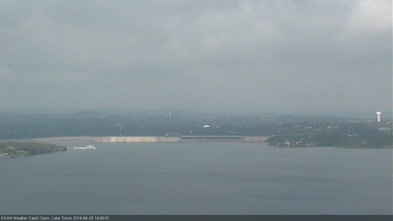 Lake Travis webcam, April 25, 2016 9:20 AM CT