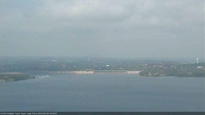 Lake Travis webcam, April 25, 2016 10:05 AM CT