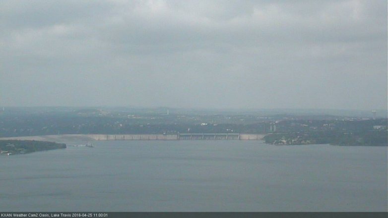 Lake Travis webcam, April 25, 2016 10:10 AM CT