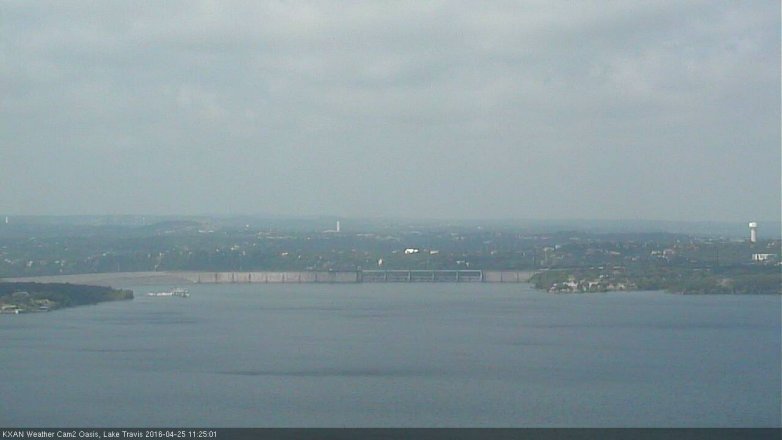 Lake Travis webcam, April 25, 2016 10:35 AM CT