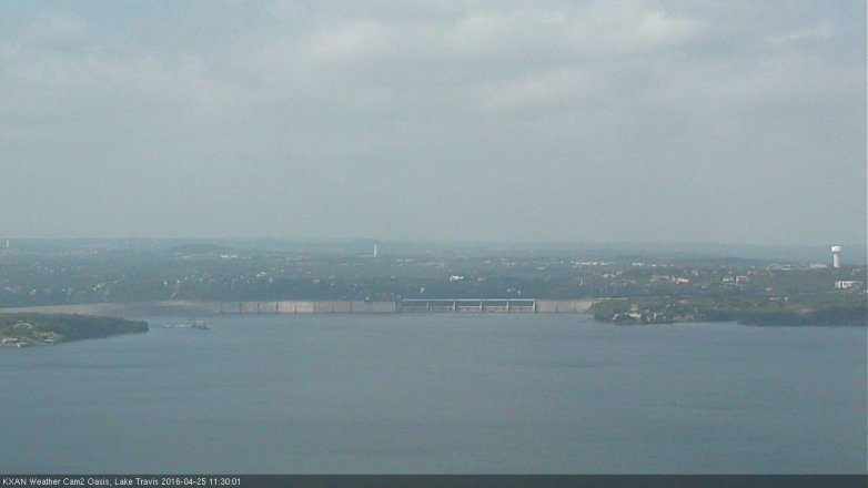Lake Travis webcam, April 25, 2016 11:05 AM CT