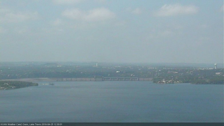 Lake Travis webcam, April 25, 2016 11:45 AM CT