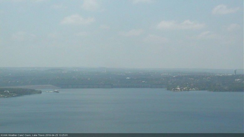 Lake Travis webcam, April 25, 2016 12:55 PM CT