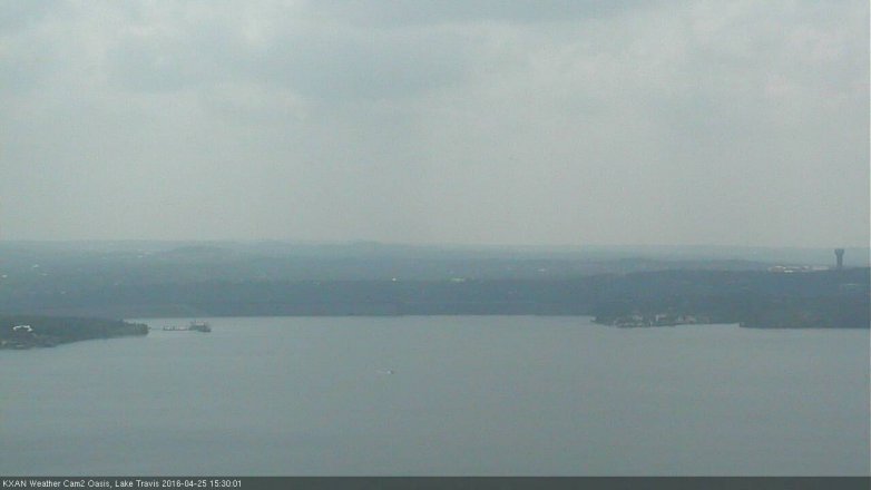 Lake Travis webcam, April 25, 2016 3:05 PM CT