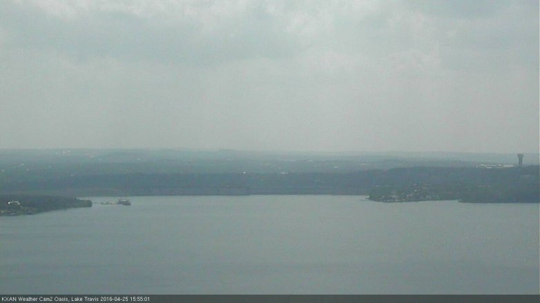 Lake Travis webcam, April 25, 2016 3:30 PM CT