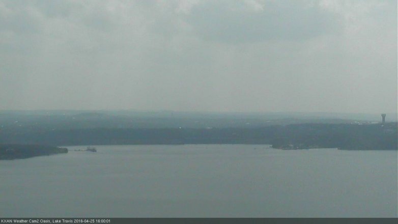 Lake Travis webcam, April 25, 2016 3:35 PM CT