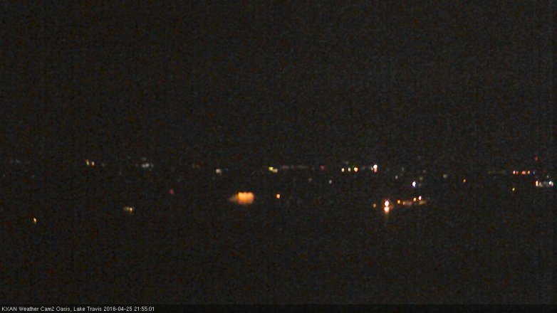 Lake Travis webcam, April 25, 2016 9:20 PM CT