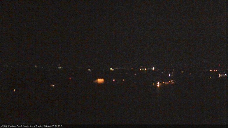 Lake Travis webcam, April 25, 2016 9:35 PM CT