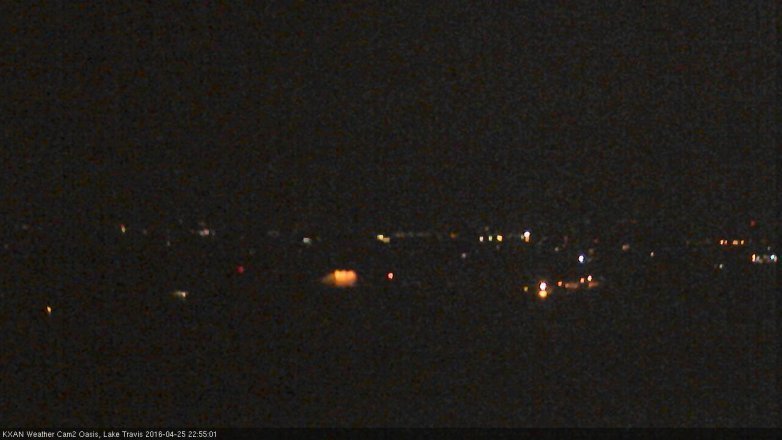 Lake Travis webcam, April 25, 2016 10:15 PM CT