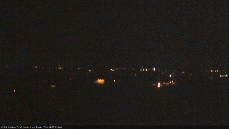 Lake Travis webcam, April 25, 2016 10:20 PM CT