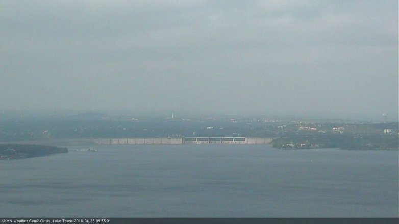 Lake Travis webcam, April 26, 2016 9:15 AM CT