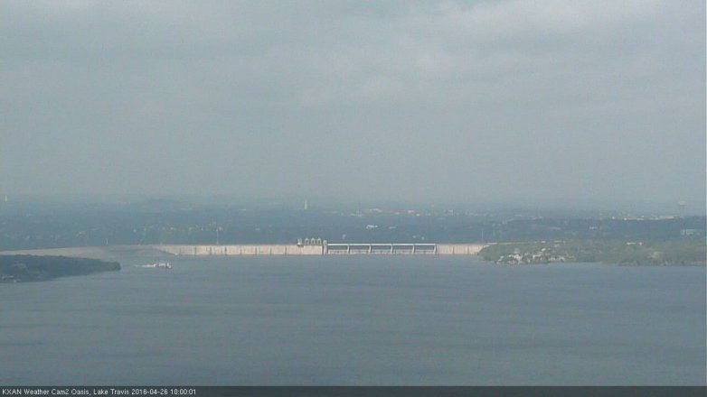 Lake Travis webcam, April 26, 2016 9:25 AM CT