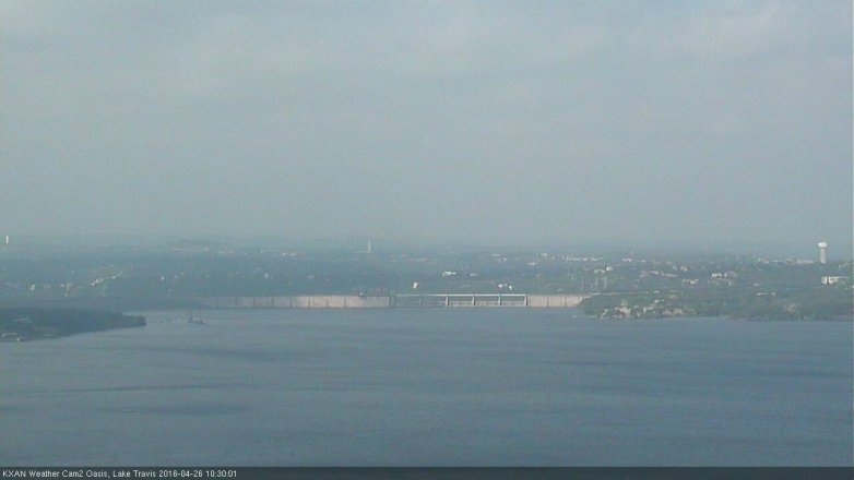 Lake Travis webcam, April 26, 2016 9:40 AM CT