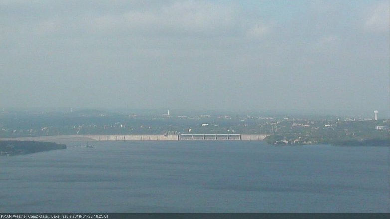 Lake Travis webcam, April 26, 2016 9:50 AM CT