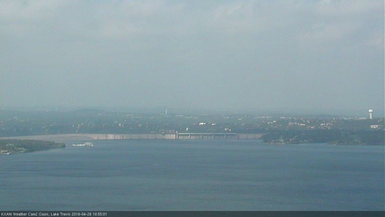 Lake Travis webcam, April 26, 2016 10:20 AM CT