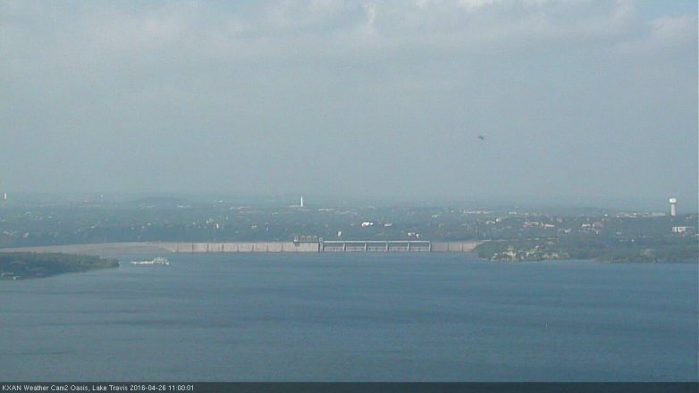 Lake Travis webcam, April 26, 2016 10:25 AM CT