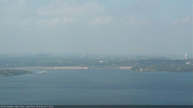 Lake Travis webcam, April 26, 2016 10:35 AM CT