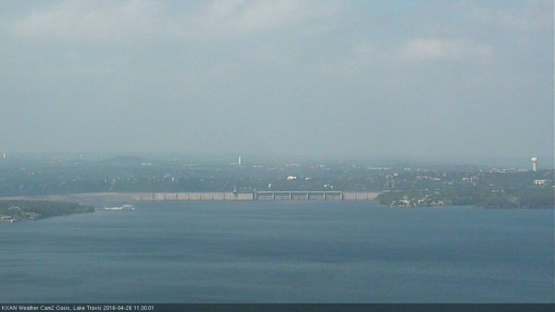 Lake Travis webcam, April 26, 2016 10:45 AM CT