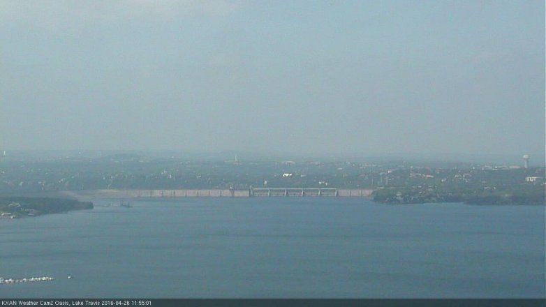 Lake Travis webcam, April 26, 2016 11:05 AM CT