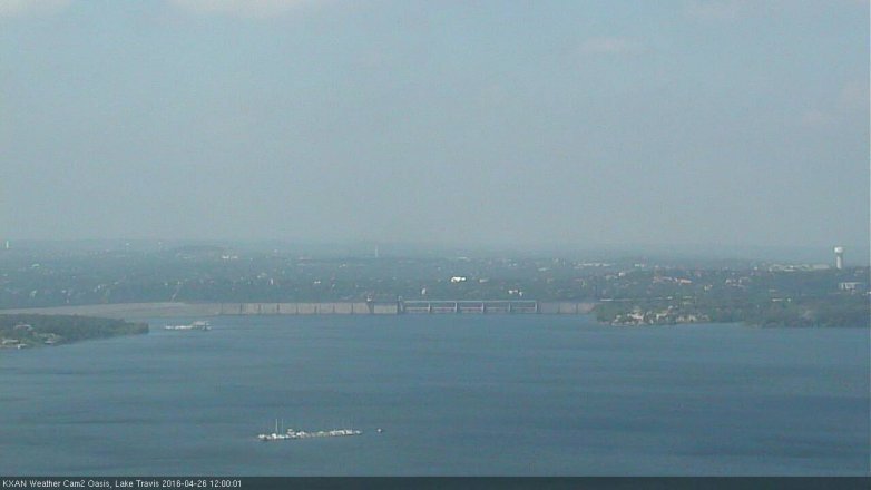 Lake Travis webcam, April 26, 2016 11:20 AM CT
