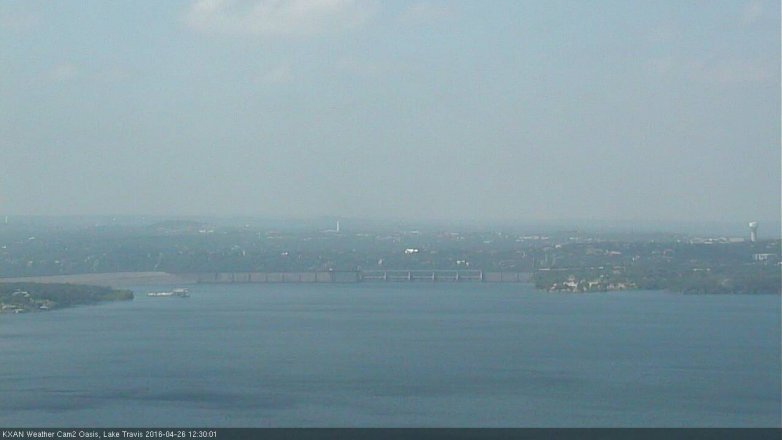 Lake Travis webcam, April 26, 2016 11:40 AM CT