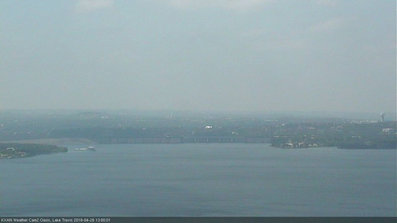 Lake Travis webcam, April 26, 2016 12:30 PM CT