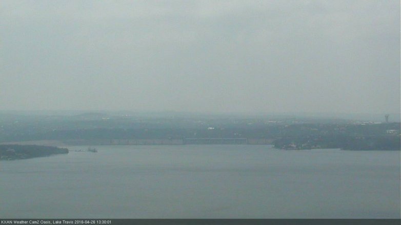 Lake Travis webcam, April 26, 2016 1:00 PM CT
