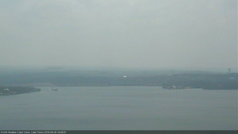 Lake Travis webcam, April 26, 2016 1:15 PM CT