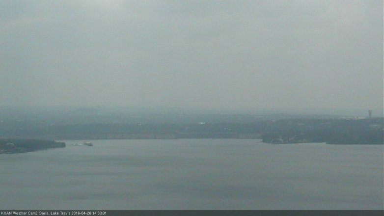 Lake Travis webcam, April 26, 2016 1:40 PM CT