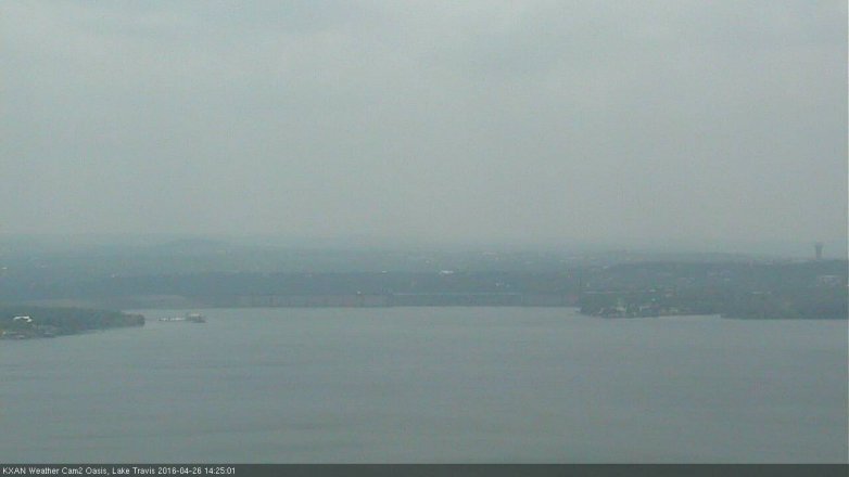 Lake Travis webcam, April 26, 2016 1:55 PM CT