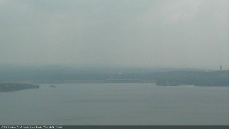 Lake Travis webcam, April 26, 2016 2:45 PM CT