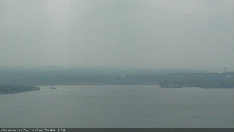 Lake Travis webcam, April 26, 2016 2:50 PM CT