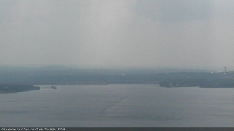 Lake Travis webcam, April 26, 2016 3:05 PM CT