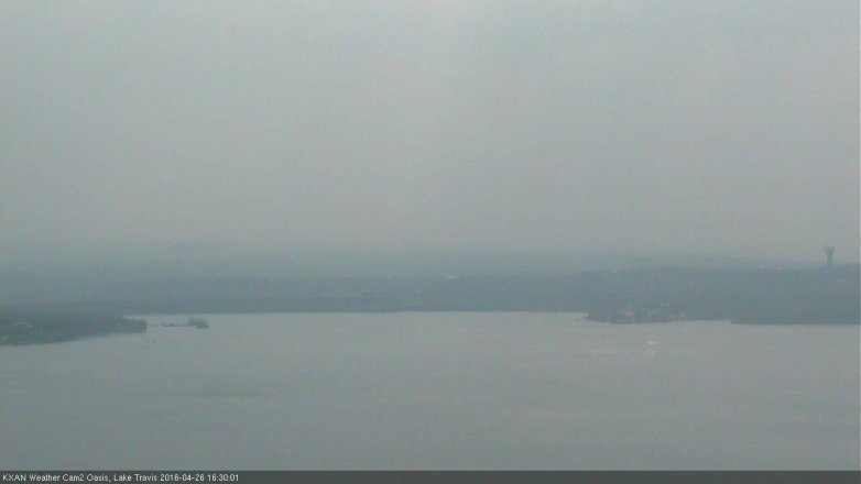 Lake Travis webcam, April 26, 2016 3:50 PM CT