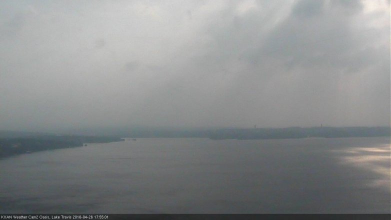 Lake Travis webcam, April 26, 2016 5:25 PM CT