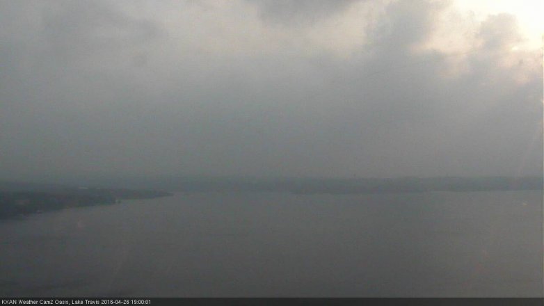 Lake Travis webcam, April 26, 2016 6:10 PM CT