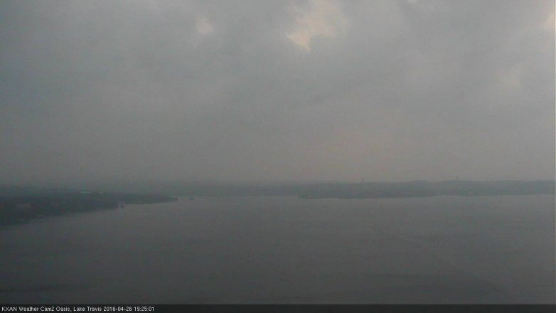 Lake Travis webcam, April 26, 2016 6:35 PM CT
