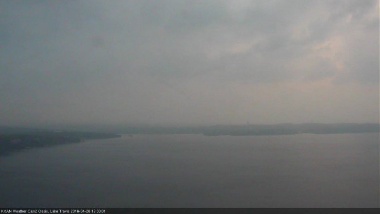 Lake Travis webcam, April 26, 2016 6:55 PM CT