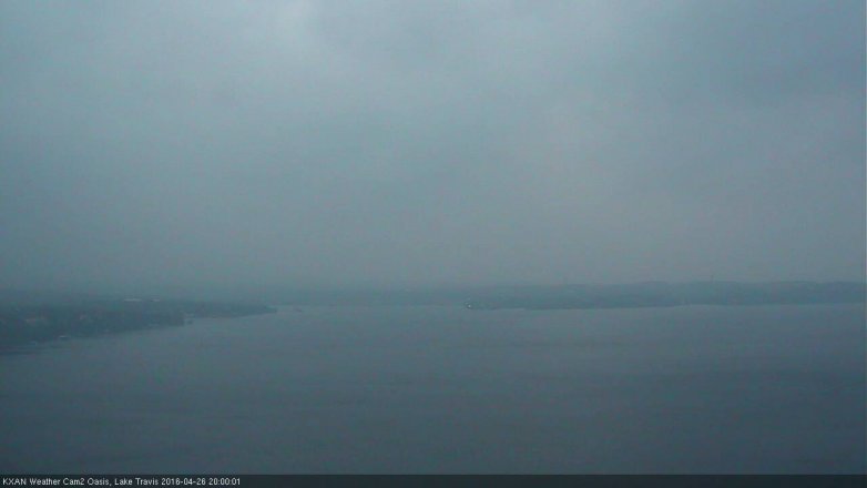 Lake Travis webcam, April 26, 2016 7:35 PM CT