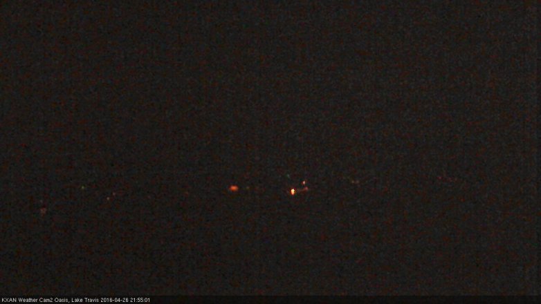 Lake Travis webcam, April 26, 2016 9:20 PM CT