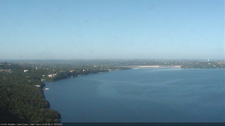 Lake Travis webcam, April 27, 2016 9:00 AM CT