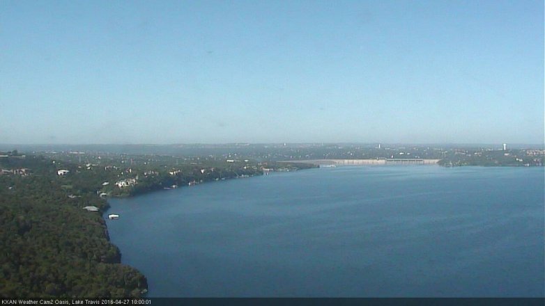 Lake Travis webcam, April 27, 2016 9:20 AM CT